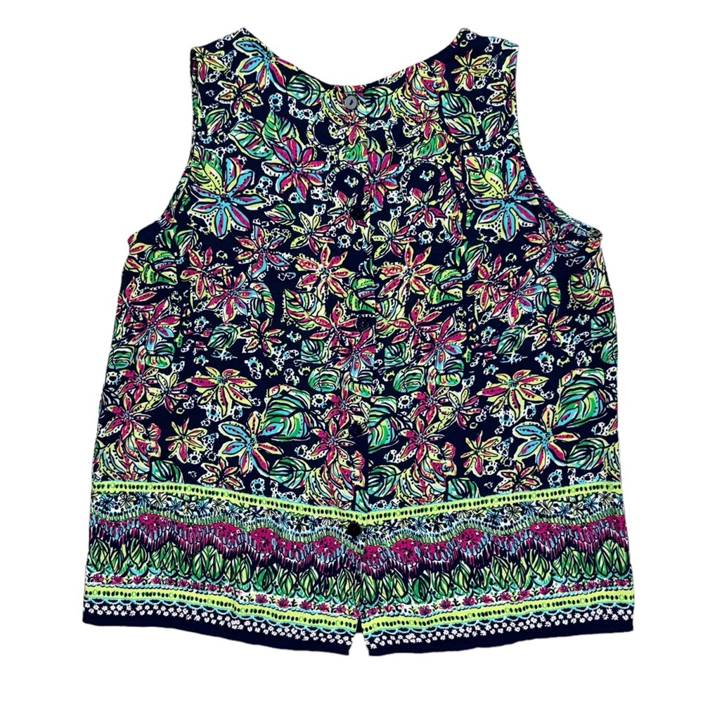 Like New Cynthia Rowley Sleeveless Floral Top XL - Picture 5 of 14